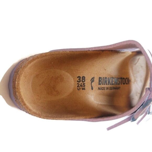 Birkenstock Arizona Birko-Flor Sandals Womens Size 7-7.5 NARROW Fit Purple Fog - Picture 2 of 9